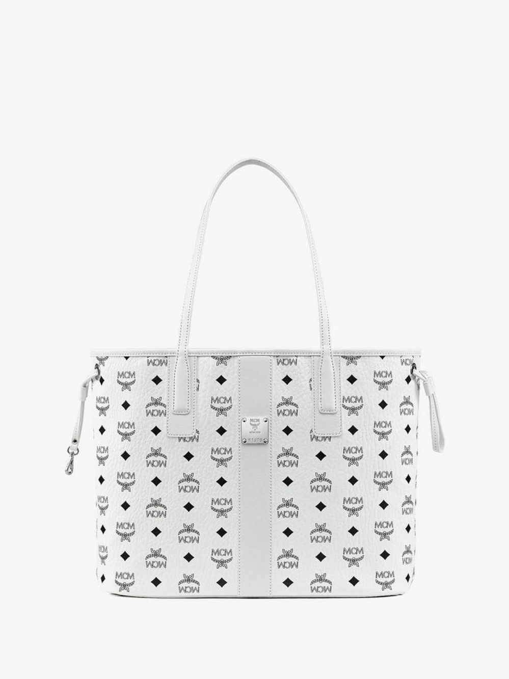 MCM Reversible Liz Shopper In Visetos in White